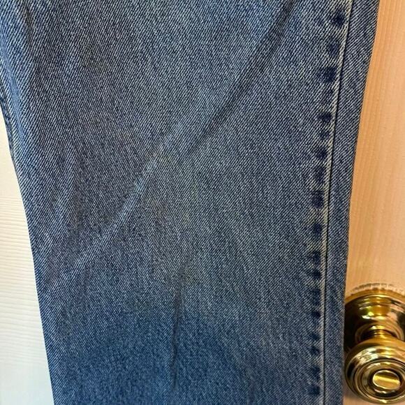 Levi’s Vintage 517 Boot Cut Denim Jeans Size 36x30 Frayed Hem Y2K Medium Wash - Picture 5 of 14